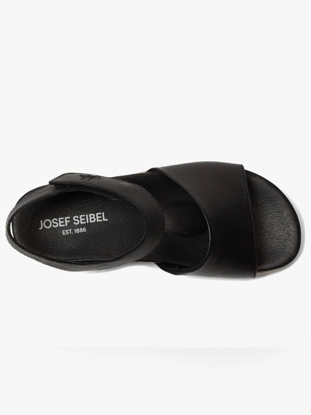 Josef Seibel Miranda Black Espadrille Wedge Ankle Strap Sandals - Sz 40/9, NWOB